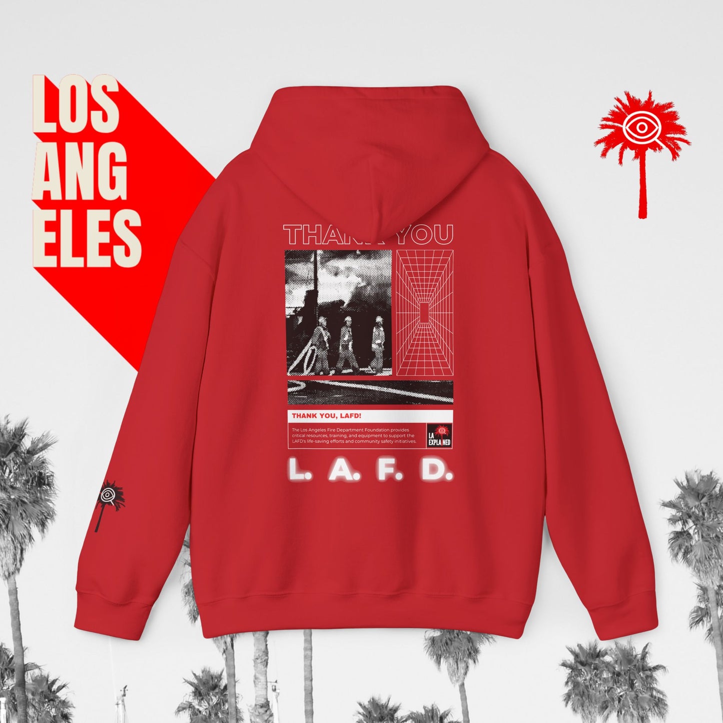 Red L.A.F.D. Fundraiser Hoodie