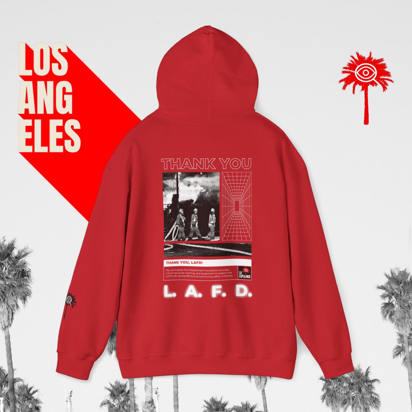 Red L.A.F.D. Fundraiser Hoodie
