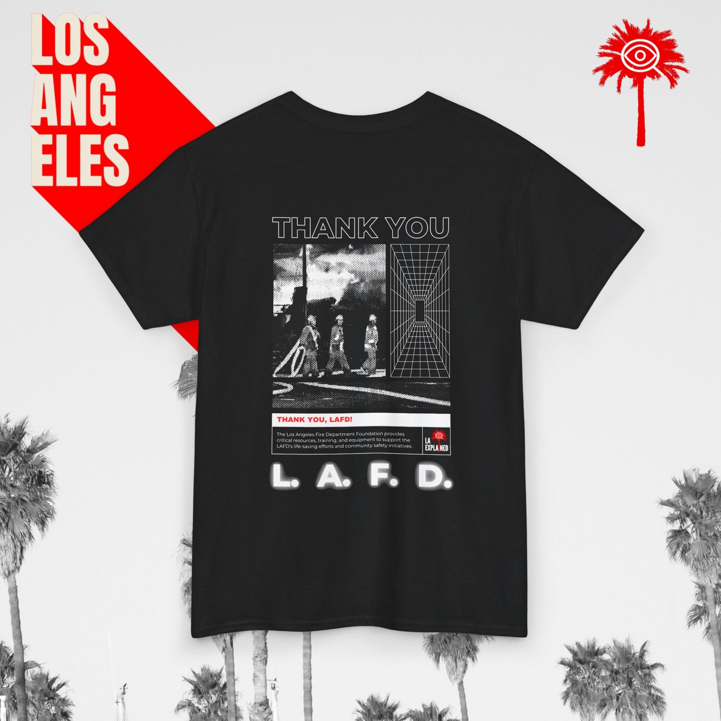 Black "THANK YOU L.A.F.D" Fundraiser Tee