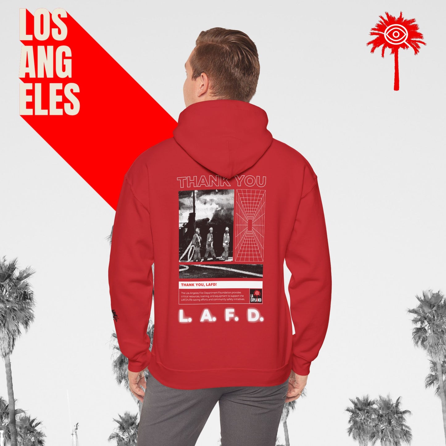 Red L.A.F.D. Fundraiser Hoodie